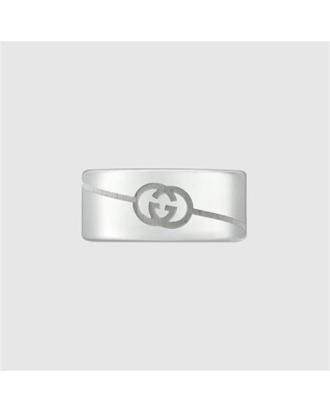 gucci wide ring with diamante motif|Gucci Diagonal Interlocking G wide ring.